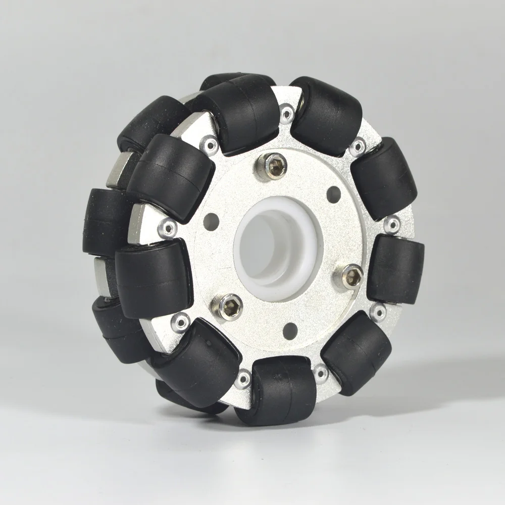 Omni Wheel - Roda Omni-Direksional Aluminium Ganda, Ukuran 4
