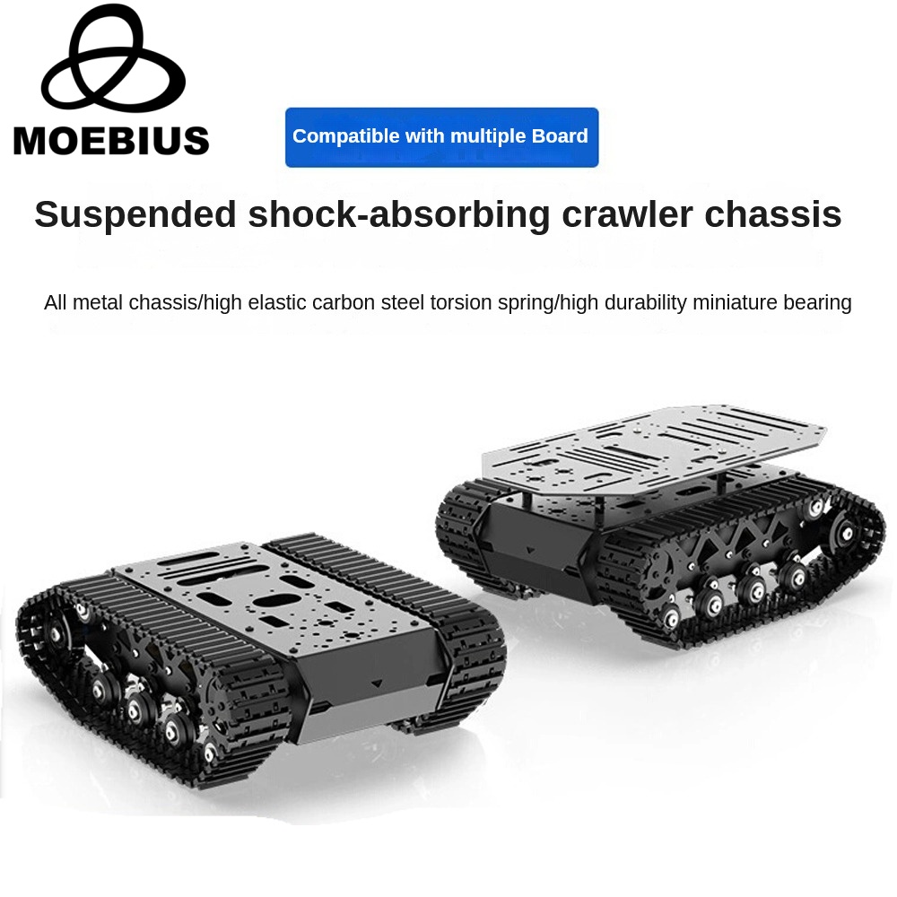 Tracked Robot Chassis - Sasis tangki peredam kejut logam muatan