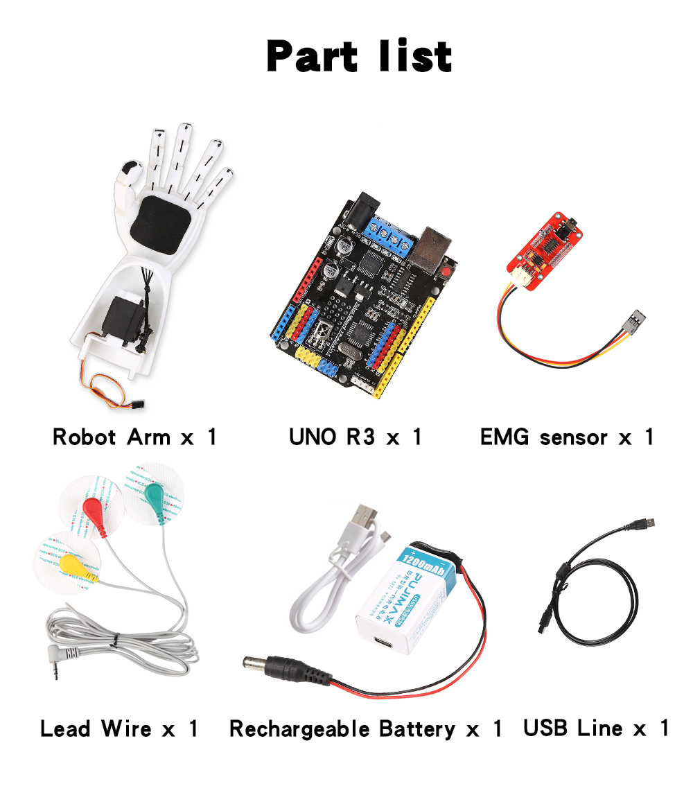 Sensor EMG lengan robot Sensor - Robot Arm Kit ulasan dan harga