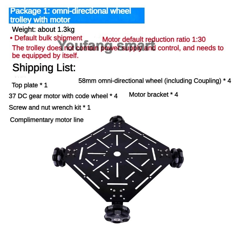 Sasis Mobil Robot Omni Wheel 4 - Omni Wheel ulasan dan harga