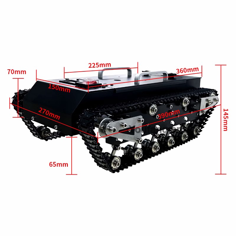 Sasis Tank RC Beban 30kg denga - Tracked Robot Chassis ulasan dan harga
