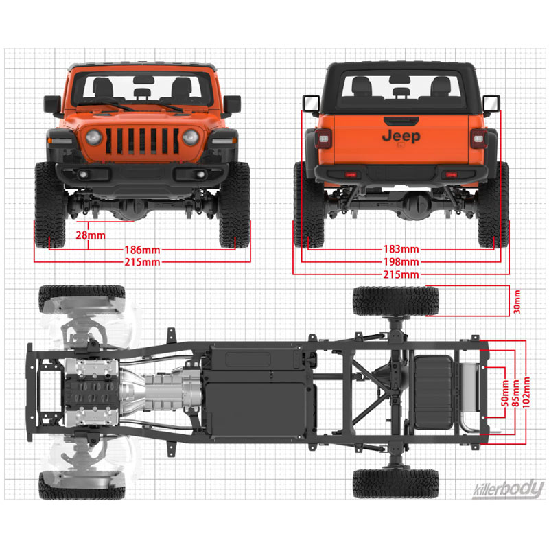 1/10 Killerbody 48765 Kit DIY  - Robot Car Kit ulasan dan harga