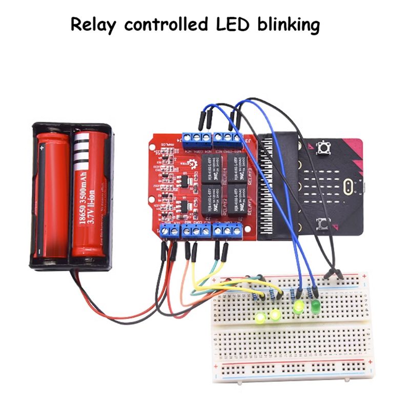 Modul Relay 4 Saluran A64I Mic - Microbit ulasan dan harga