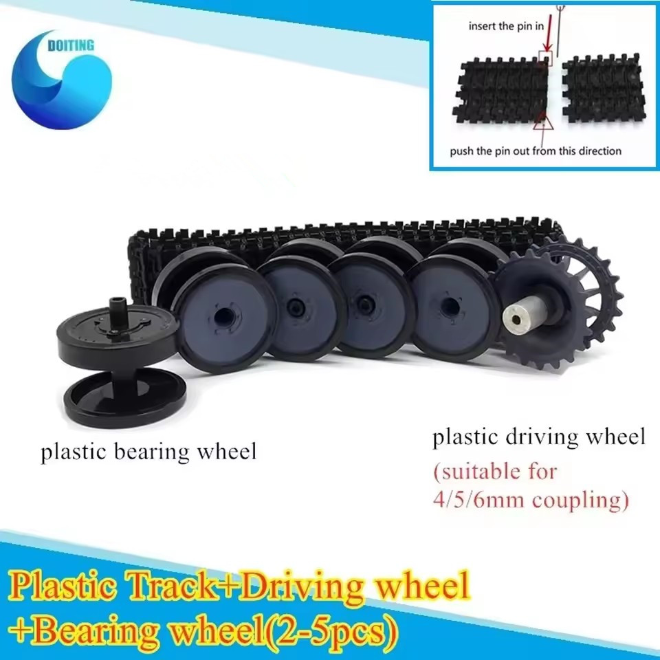 Roda Plastik + Aksesori Set Ja - Tracked Robot Chassis ulasan dan harga