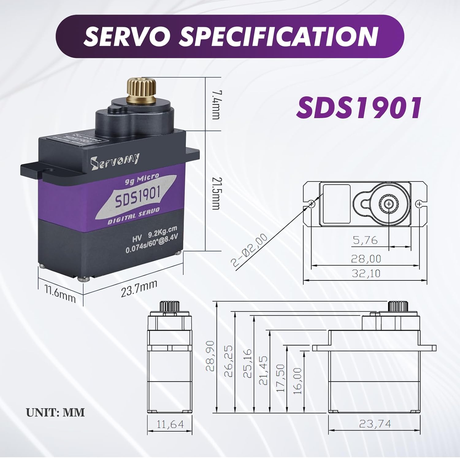 SERVOMY-SDS1901 Servo Digital  - Arduino Robot ulasan dan harga