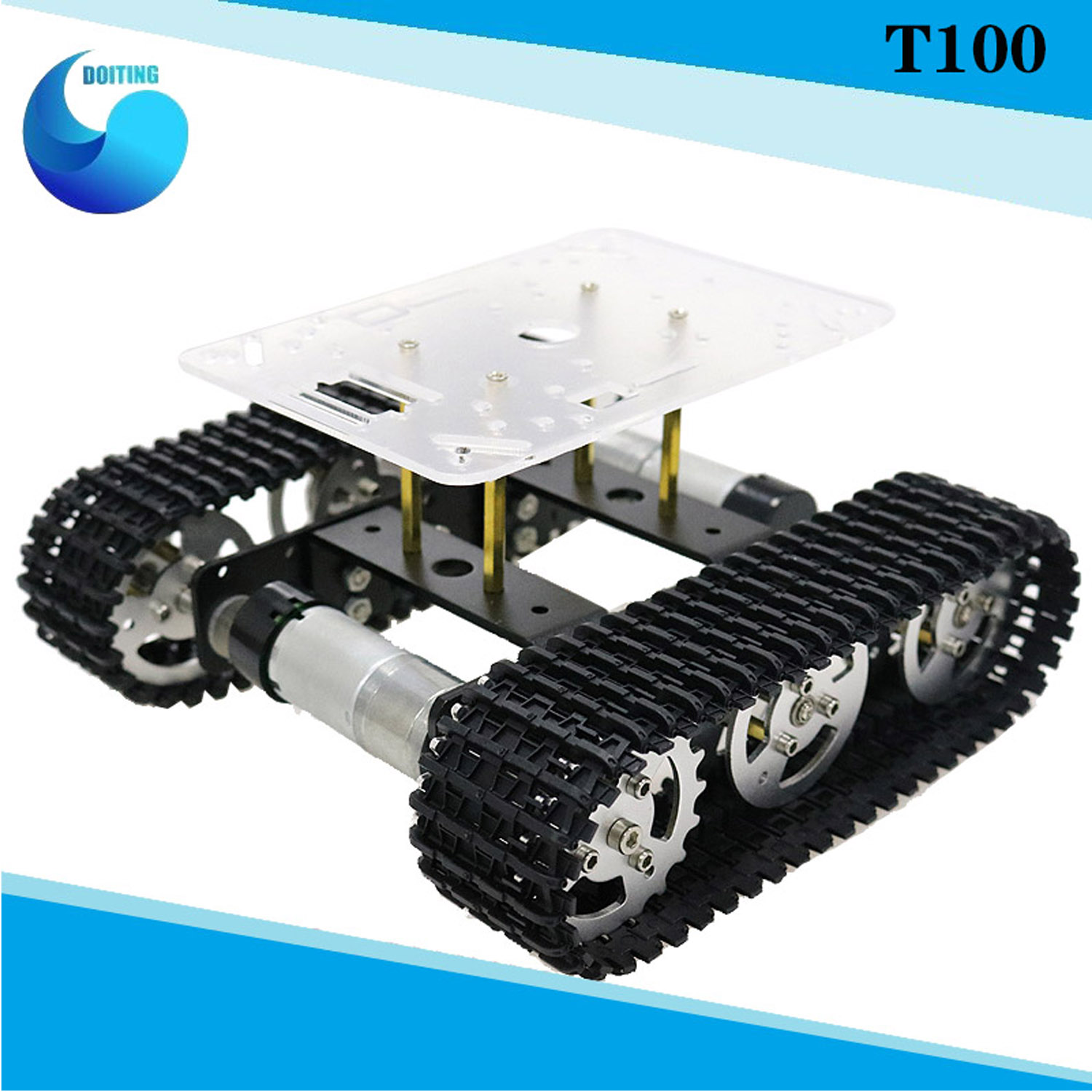 Sasis Mobil Tangki Robot Logam - Tracked Robot Chassis ulasan dan harga